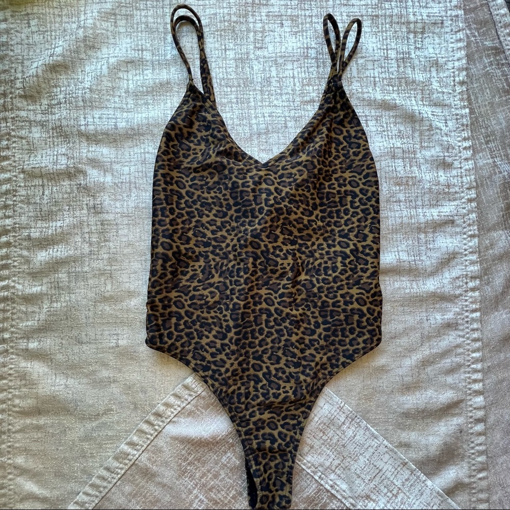 Kendall + Kylie Leopard Cheeky CrissCross Swimsuit - Picture 3 of 14